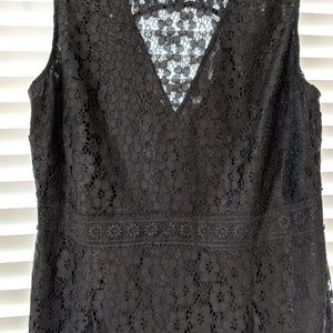 Nanette Lapore black lace sleeveless dress sz16